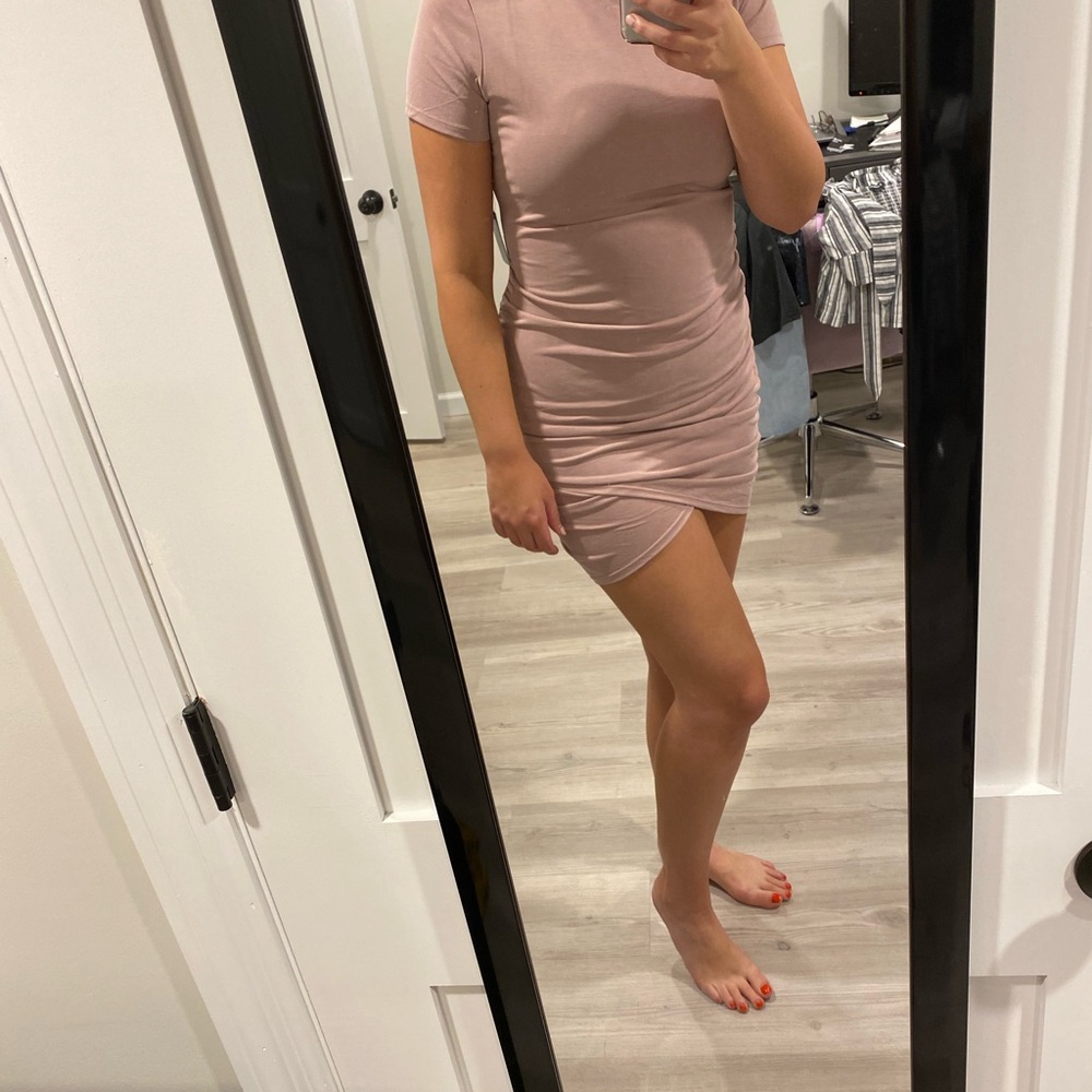 Express Mauve Ruched Dress
